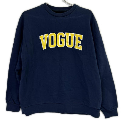 VOGUE ヴォーグ ネイビー VGAW-05 カレッジロゴ スウェットトレーナー トップス