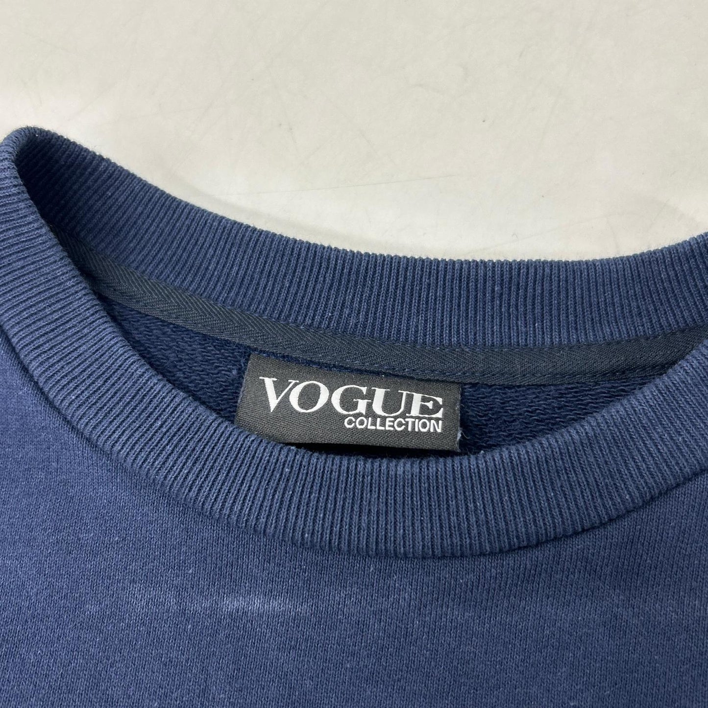 VOGUE ヴォーグ ネイビー VGAW-05 カレッジロゴ スウェットトレーナー トップス