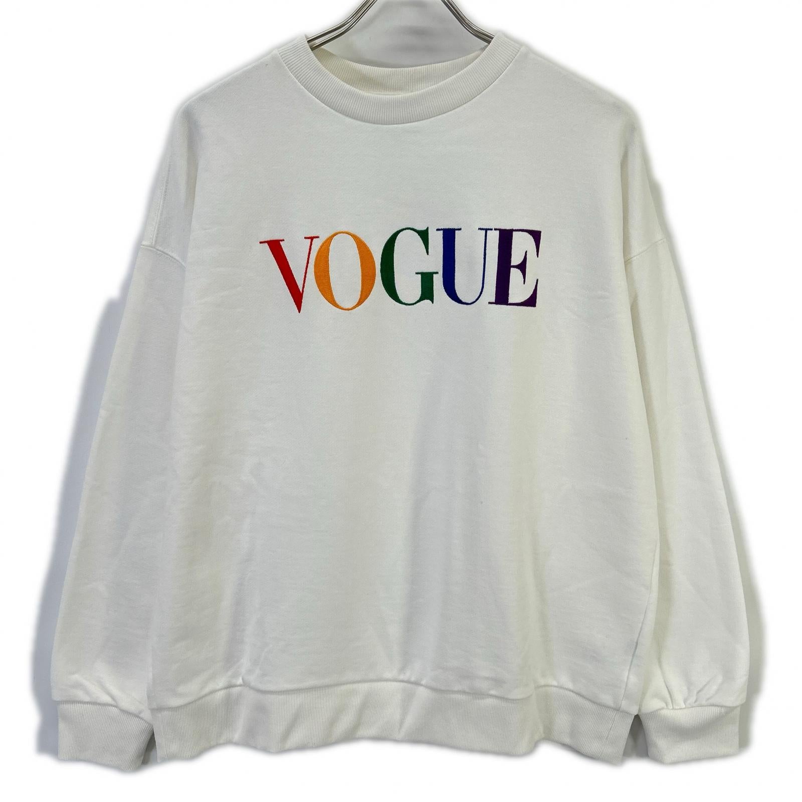 VOGUE ヴォーグ VGAW-05 ホワイト カレッジロゴ スウェット トップス
