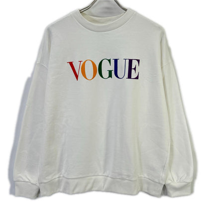 VOGUE ヴォーグ VGAW-05 ホワイト カレッジロゴ スウェット トップス