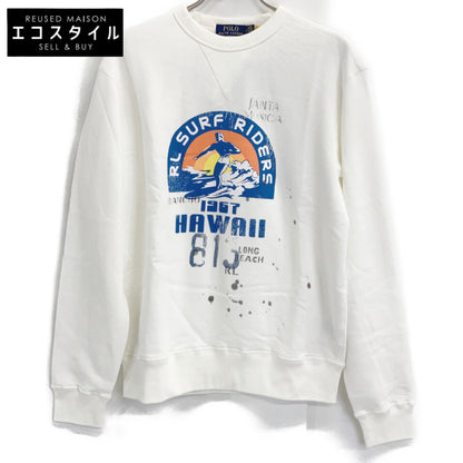 White Hawaii Crew Neck Sweatshirt Top S Ladies