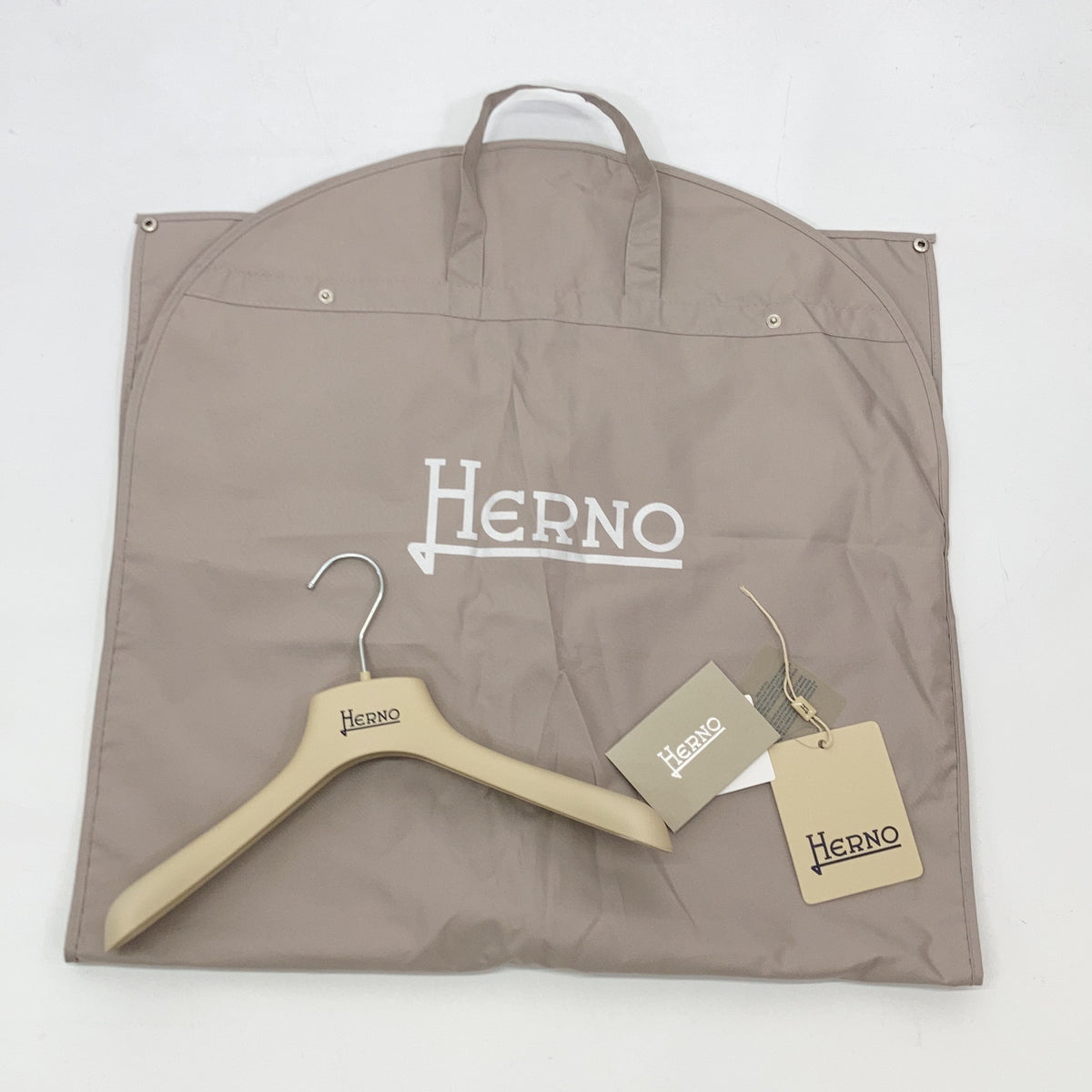 HERNO Excellent Condition/Domestic Authentic PI001923D Nylon Ultralight Faux-Fur Down Jacket