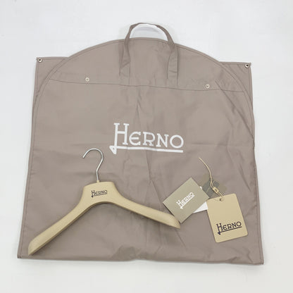 HERNO Excellent Condition/Domestic Authentic PI001923D Nylon Ultralight Faux-Fur Down Jacket