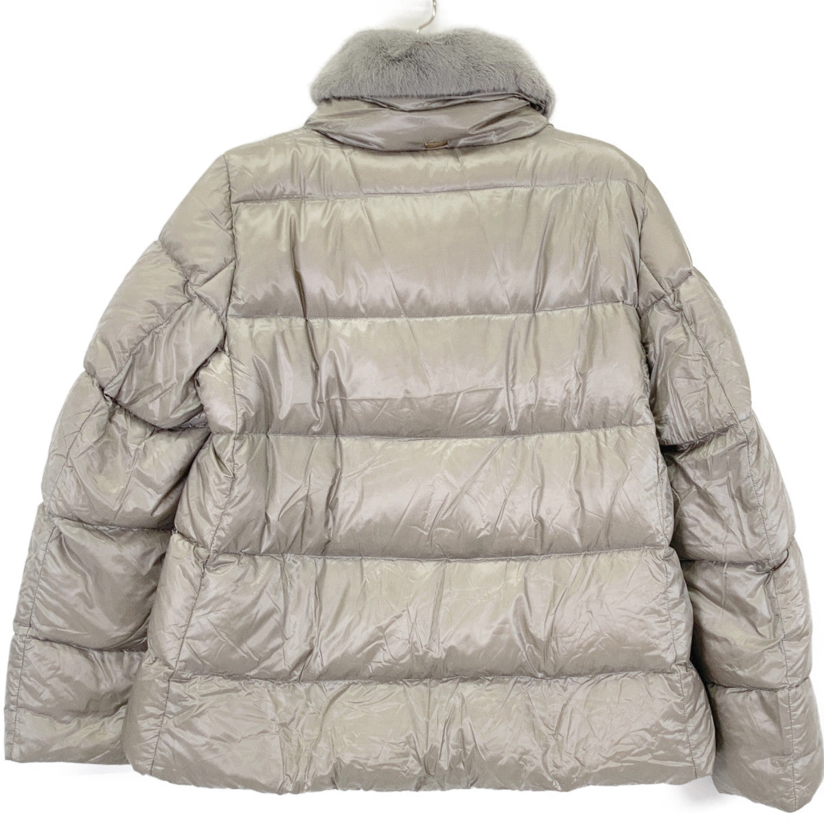 HERNO Excellent Condition/Domestic Authentic PI001923D Nylon Ultralight Faux-Fur Down Jacket