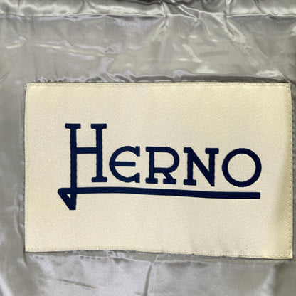 HERNO Excellent Condition/Domestic Authentic PI001923D Nylon Ultralight Faux-Fur Down Jacket