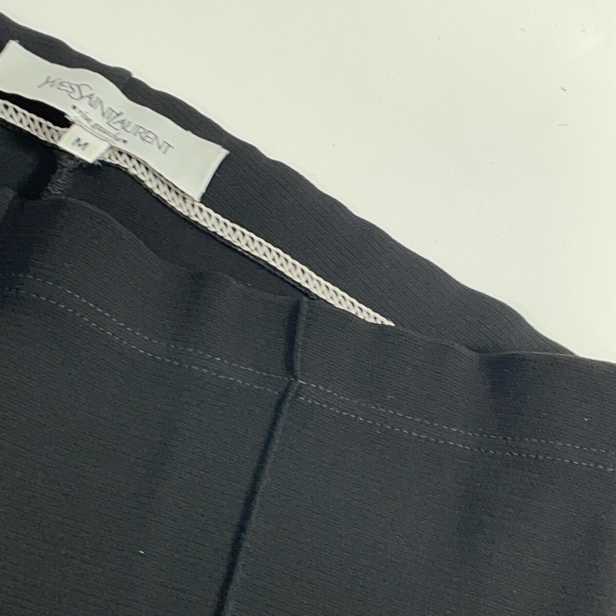 YvesSaintLaurent イヴサンローラン ブラック ストレッチ パンツ ボトムス