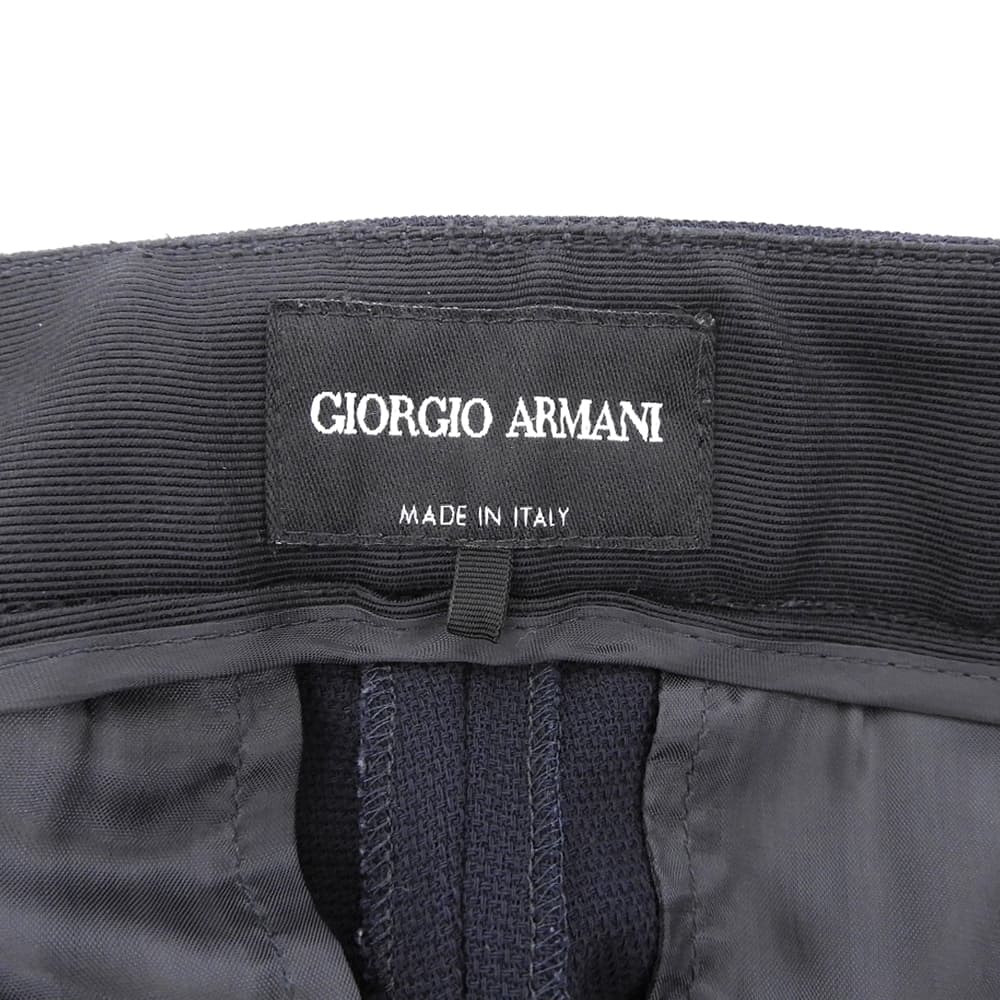 GIORGIOARMANI ジョルジオアルマーニ ウール スラックス ボトムス レディース ネイビー 40 ボトムス