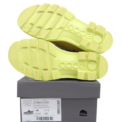 ecco エコー 美品 マスタード Grainer レザーシューズ レディース イエロー系/ブラック 24cm シューズ 24