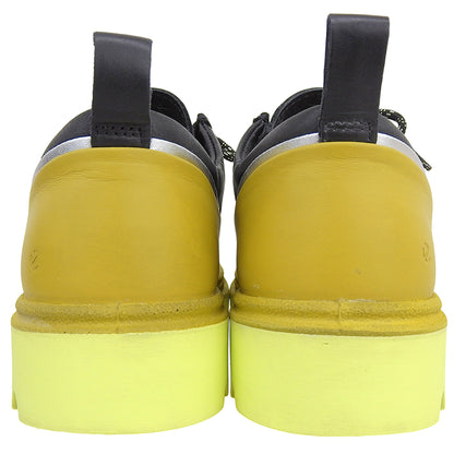 ecco エコー 美品 マスタード Grainer レザーシューズ レディース イエロー系/ブラック 24cm シューズ 24