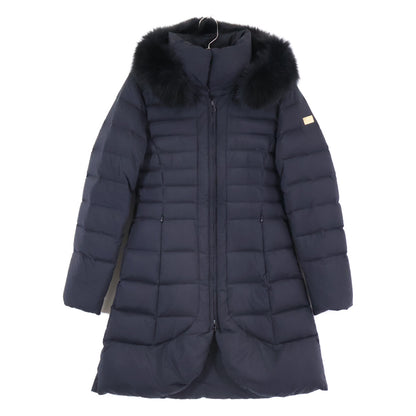 FAV1028 Black Fox Fur Down Coat - Coat 38 Women's
