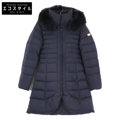 FERVOR FAV1028 Black Fox Fur Down Coat