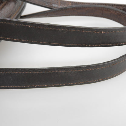 ZAO ザオー 美品 JRA認定 クロコ ハンドバッグ レディース ブラウン ハンドバッグ