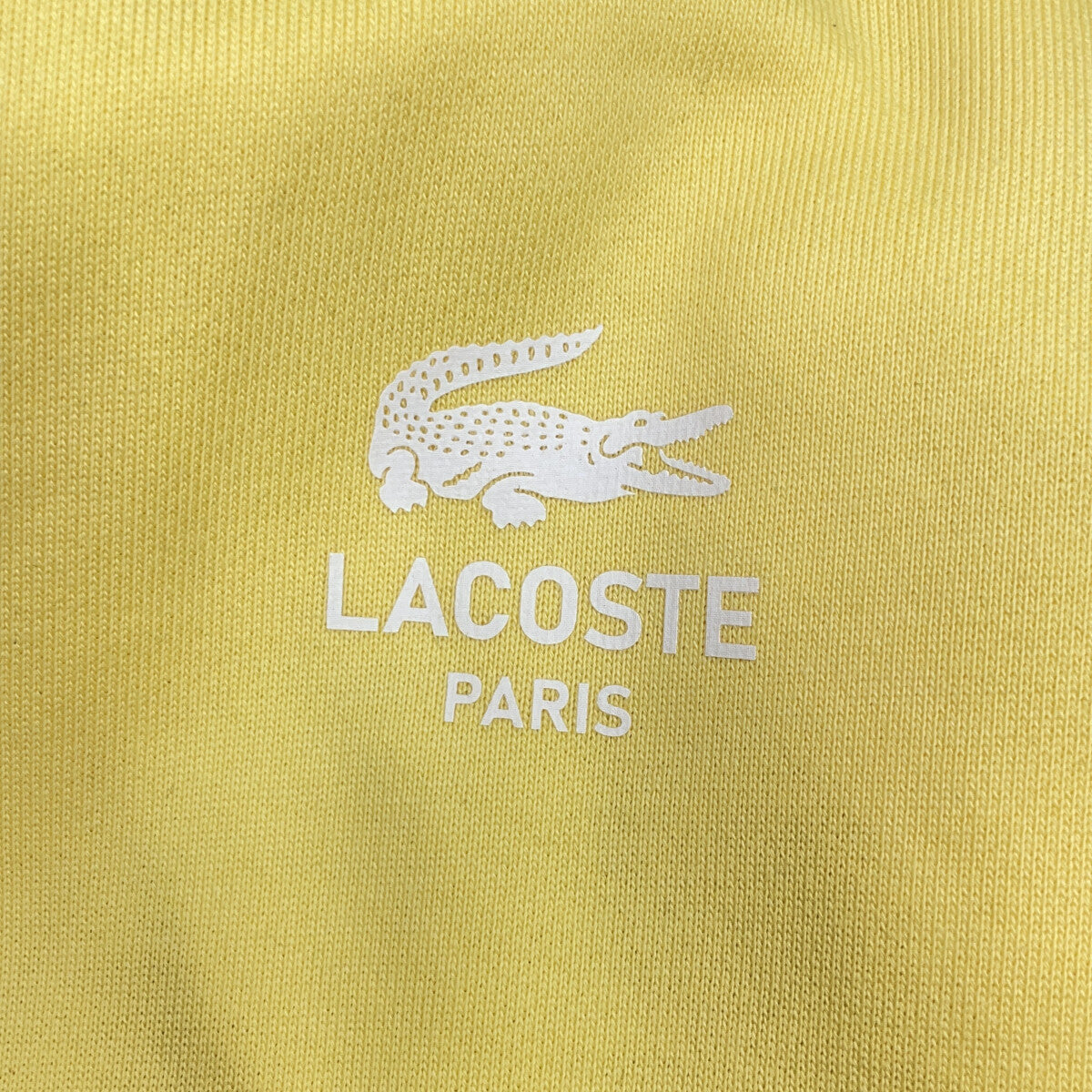 Lacoste ラコステ イエロー SH2740-99 バックプリントスウェットフーディー トップス
