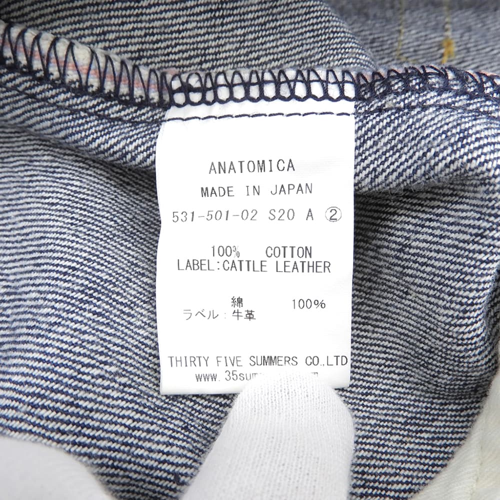 ANATOMICA Indigo High-Waisted Denim Pants Bottoms Women's 23 618MARILYN Bottoms 23