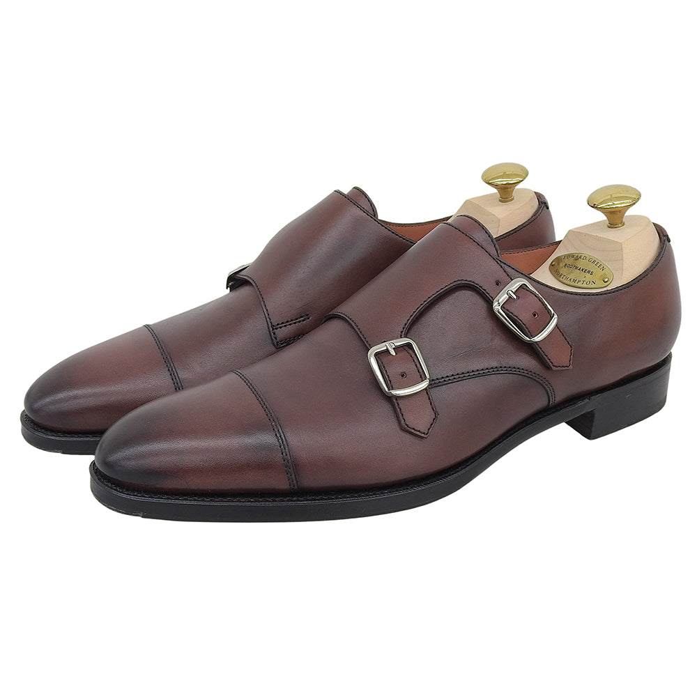 Edward Green エドワードグリーン 美品 B82ラスト ウエストミンスター ダブルモンクシューズ メンズ ブラウン 8/8.5 シューズ 8/8.5