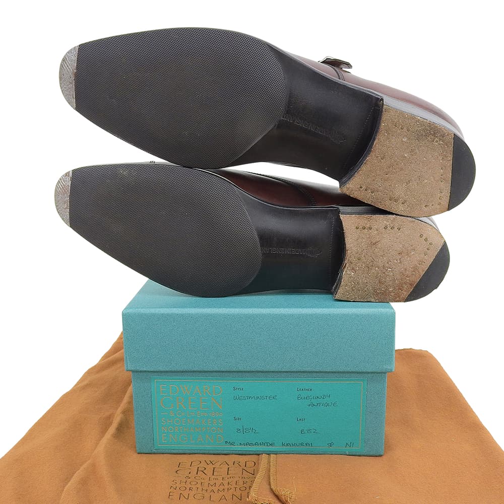 Edward Green エドワードグリーン 美品 B82ラスト ウエストミンスター ダブルモンクシューズ メンズ ブラウン 8/8.5 シューズ 8/8.5