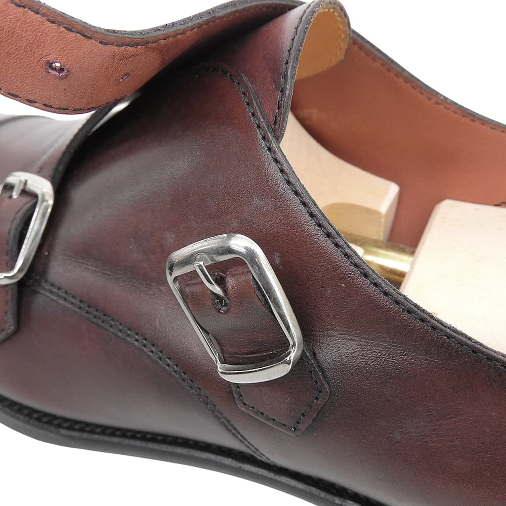 Edward Green エドワードグリーン 美品 B82ラスト ウエストミンスター ダブルモンクシューズ メンズ ブラウン 8/8.5 シューズ 8/8.5