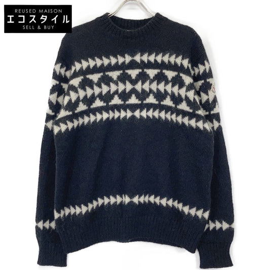MONCLER モンクレール H20919C00011 GIROCOLLO TRICOT 総柄 モヘア混 ニットセーター/ トップス