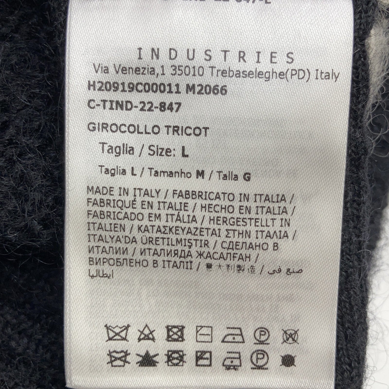 H20919C00011 GIROCOLLO TRICOT Allover Pattern Mohair Blend Knit Sweater/Tops L Men's