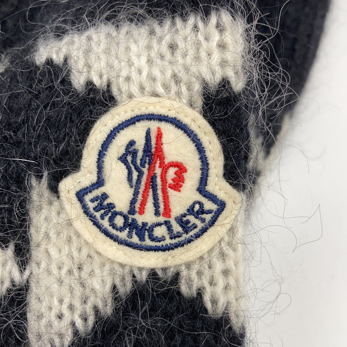 MONCLER H20919C00011 GIROCOLLO TRICOT All-Over-Pattern Mohair-Blend Knit Sweater