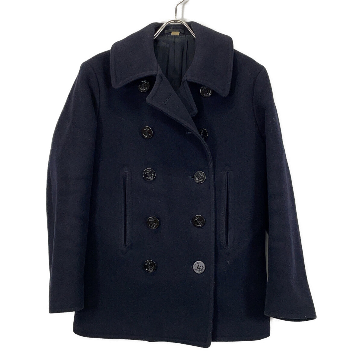 BR11554 Navy NAVAL CLOTHING FACTORY Pea Coat 36 Men's