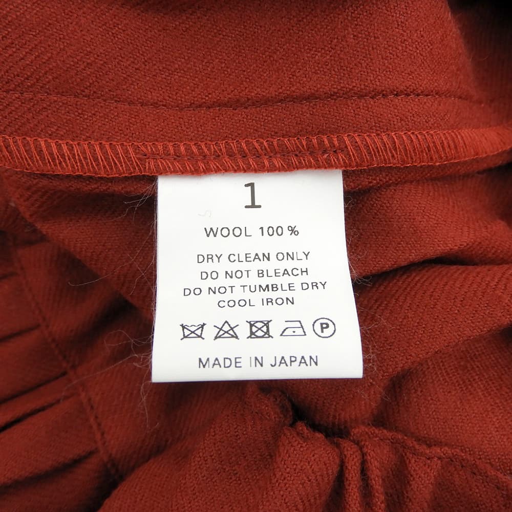 CASIMICO New Wool Pleated Skirt Women's Red Size 1 DEF-1903 Skirt 1