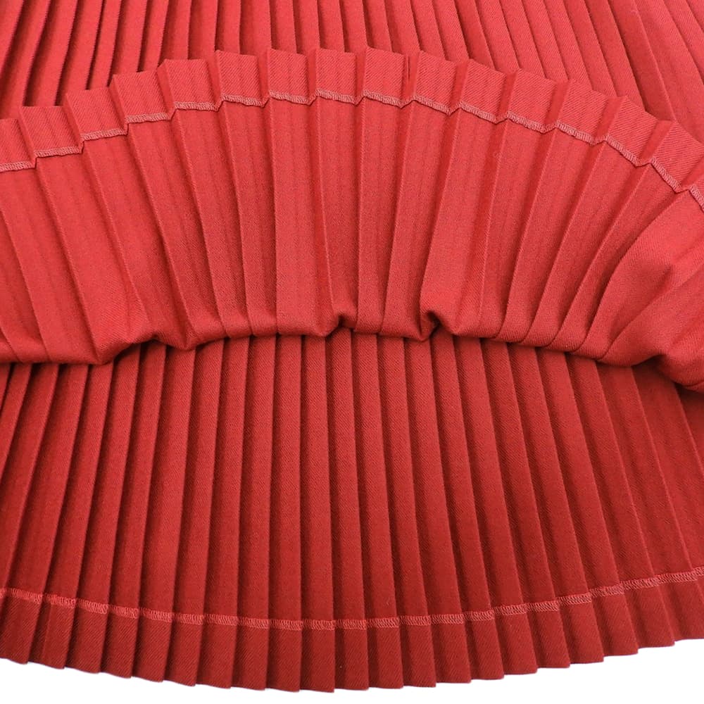 CASIMICO New Wool Pleated Skirt Women's Red Size 1 DEF-1903 Skirt 1