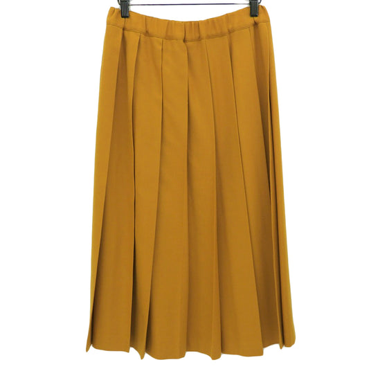CASIMICO Like New Wool Pleated Skirt Women's Yellow 1 DEF-1802 Skirt 1