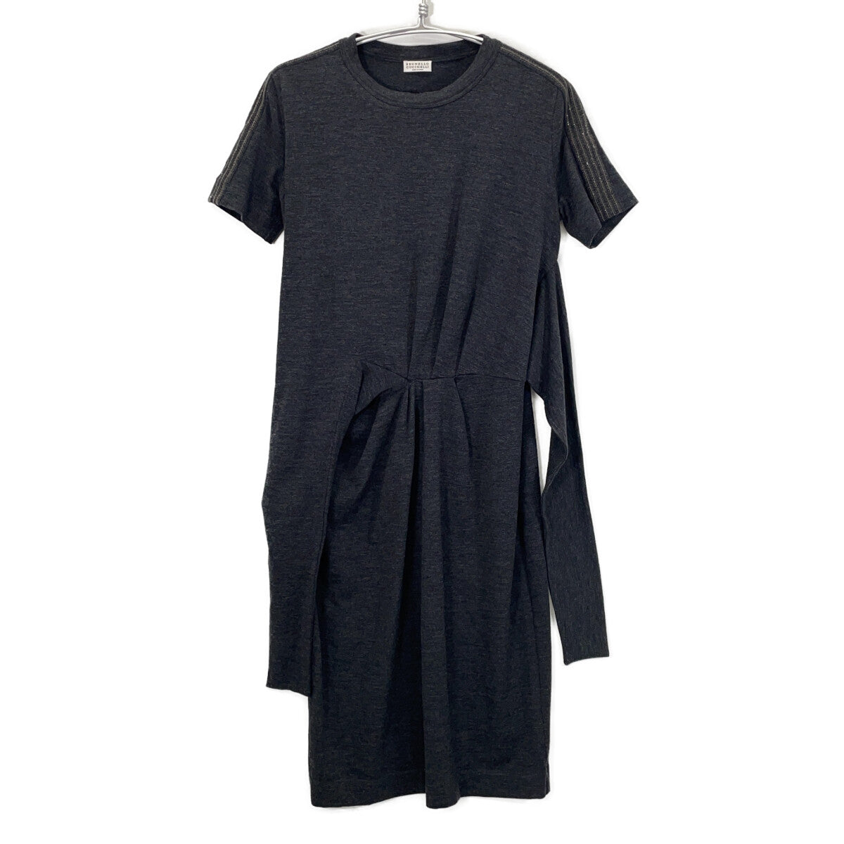 BRUNELLO CUCINELLI 布鲁奈罗·库奇内利 炭灰色 羊毛 Monili珠饰 连衣裙 LAK788961 连衣裙