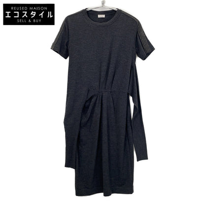 BRUNELLO CUCINELLI 布鲁奈罗·库奇内利 炭灰色 羊毛 Monili珠饰 连衣裙 LAK788961 连衣裙