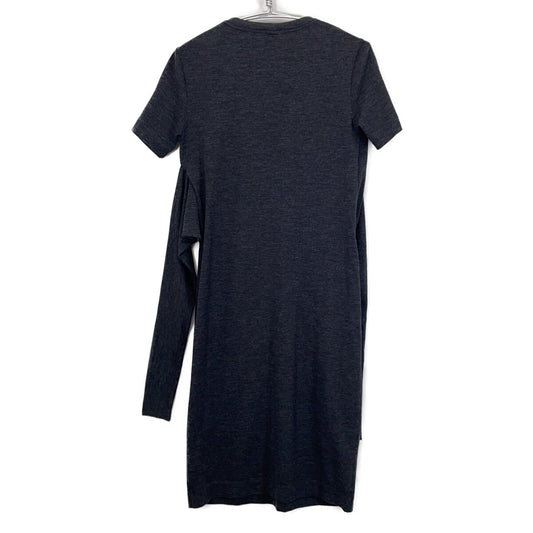 BRUNELLO CUCINELLI Brunello Cucinelli Charcoal Gray Wool Monili Embellished Dress LAK788961 Dress