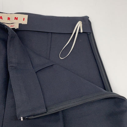 MARNI 马尔尼 24SS PAMA0476A0 黑色 棉质 长裤 下装