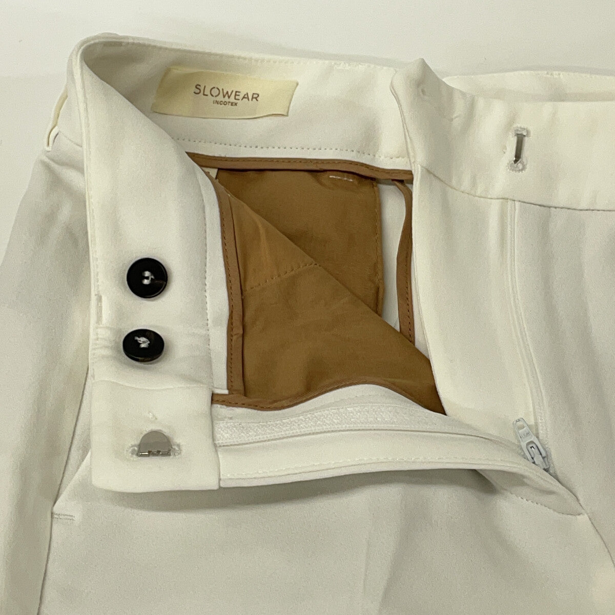 SLOWEAR White Center Pleated Pants Bottoms 38 Men's