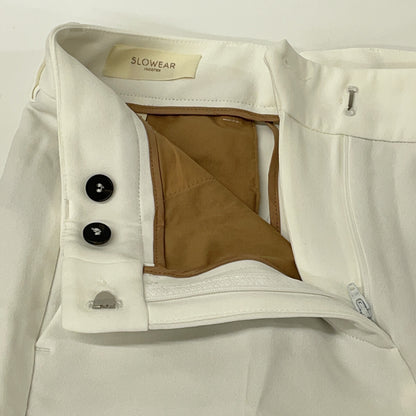 SLOWEAR White Center Pleated Pants Bottoms 38 Men's