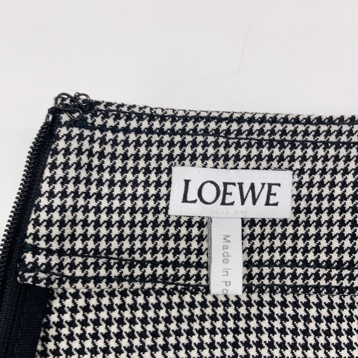 LOEWE ロエベ S540Y08X39 グレー ハウンドトゥース マーメイド スカート スカート