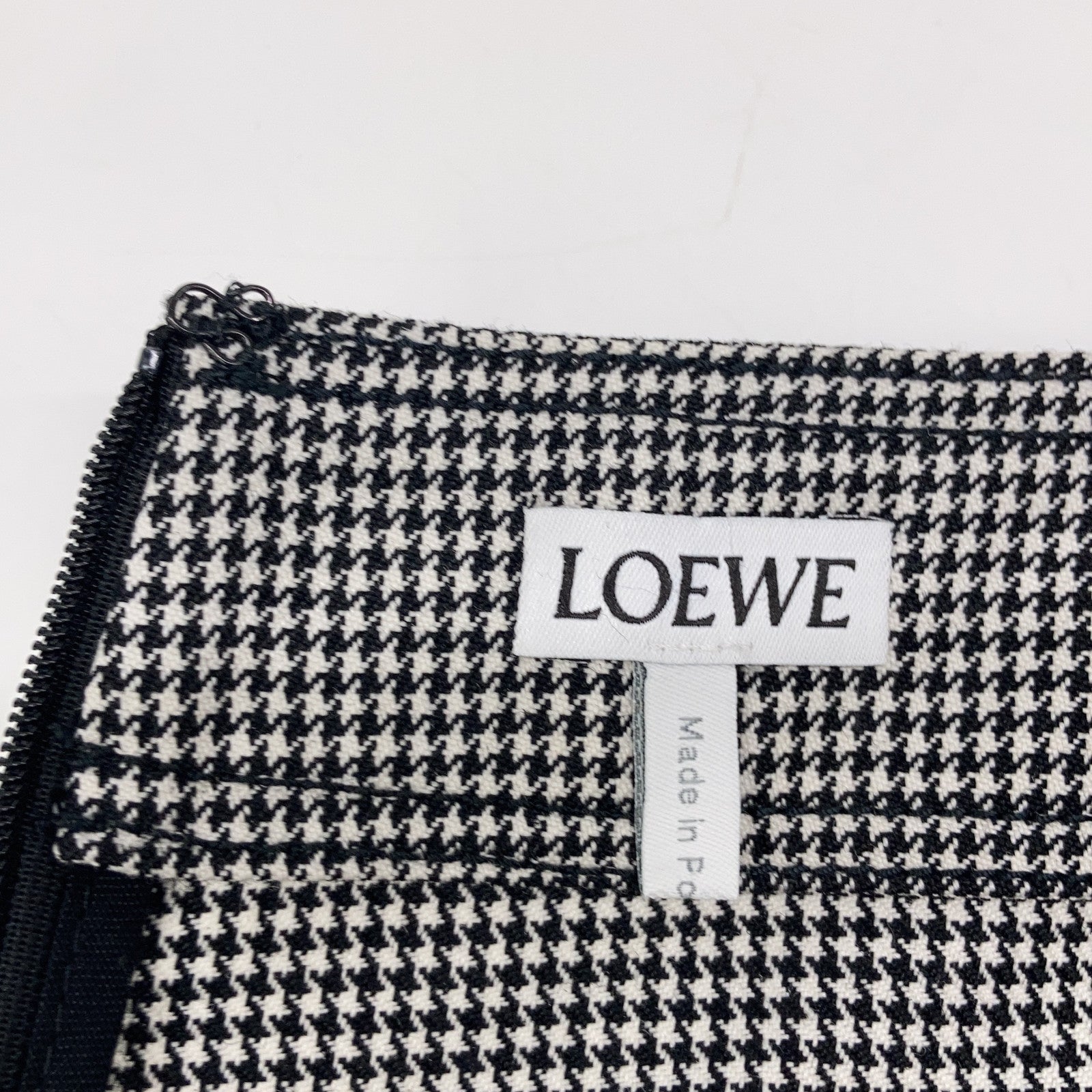 LOEWE ロエベ S540Y08X39 グレー ハウンドトゥース マーメイド スカート スカート