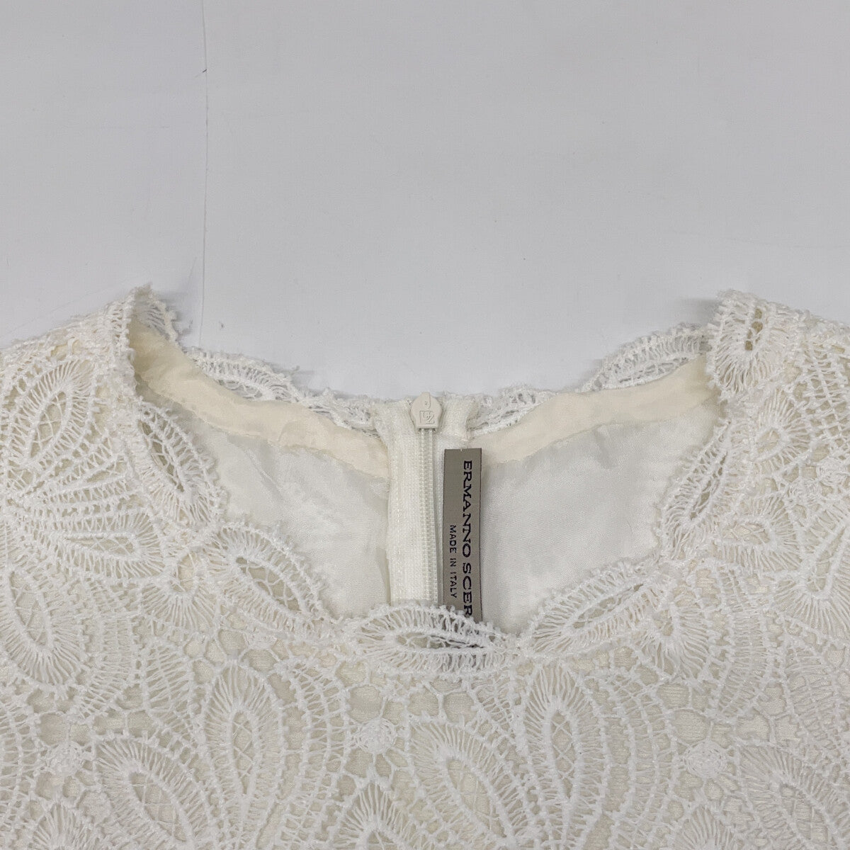 ERMANNO SCERVINO 艾尔玛诺·谢尔维诺 D322Q419YEE 白色 蕾丝连衣裙 连衣裙