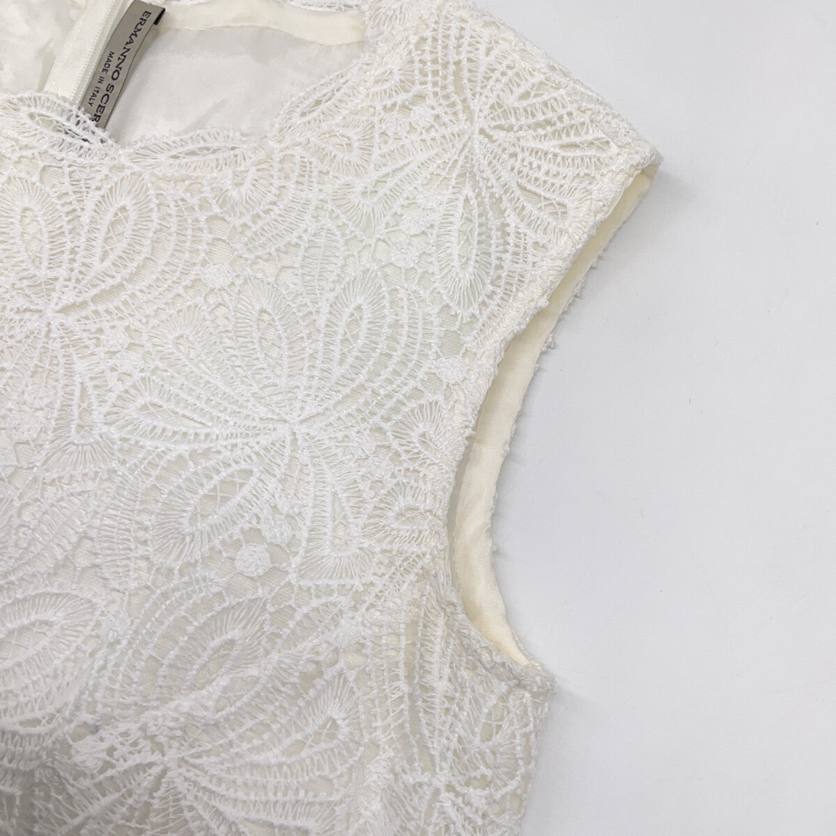 ERMANNO SCERVINO 艾尔玛诺·谢尔维诺 D322Q419YEE 白色 蕾丝连衣裙 连衣裙