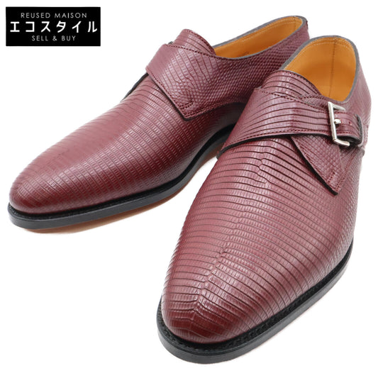 JOHN LOBB ジョンロブ 新品未使用 ASHILL V 1000ラスト リザード シングルモンクストラップ シューズ