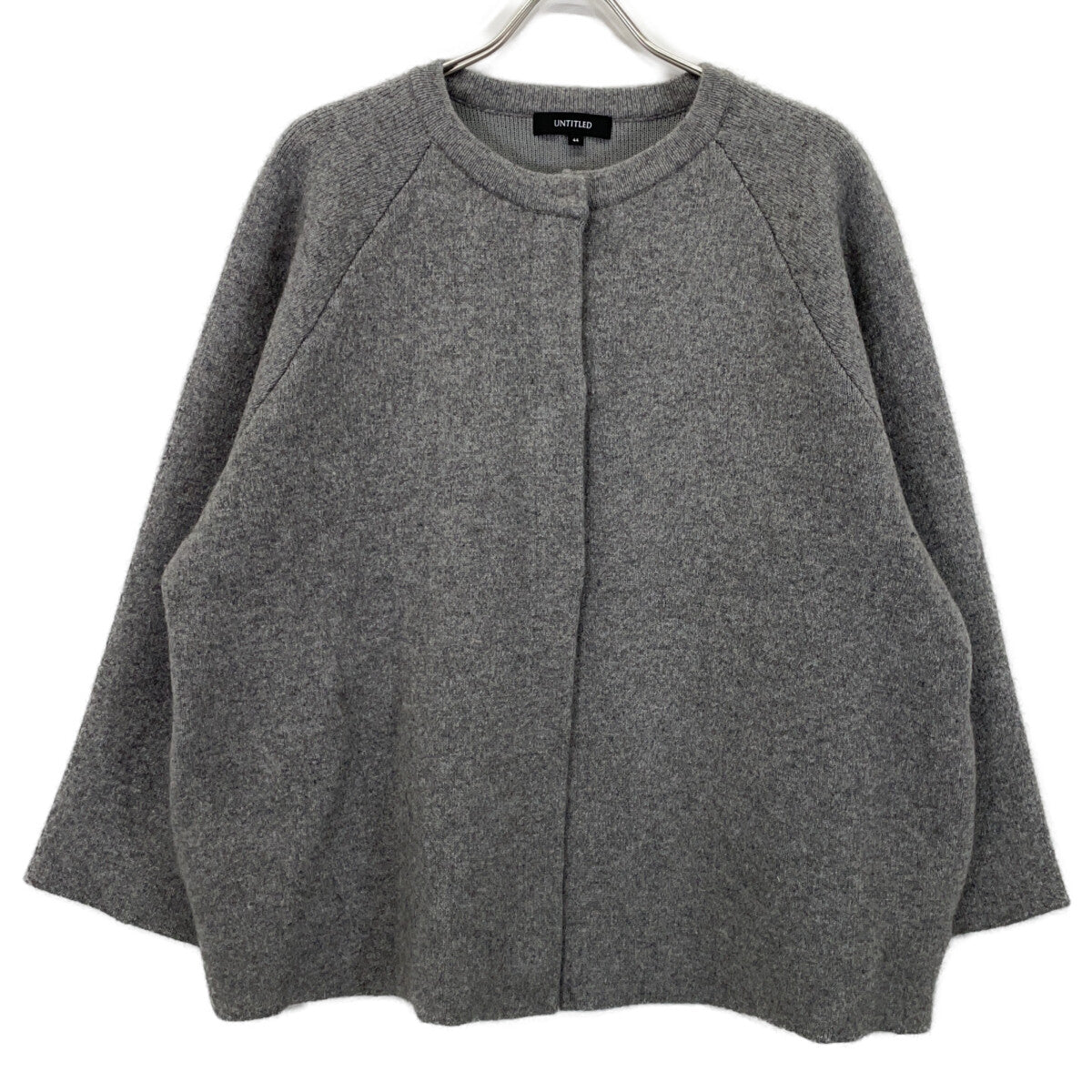UNTITLED アンタイトル 153-34555 グレー ウールニットコーディガン トップス