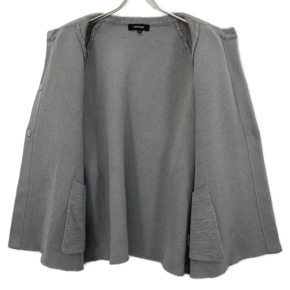 UNTITLED アンタイトル 153-34555 グレー ウールニットコーディガン トップス