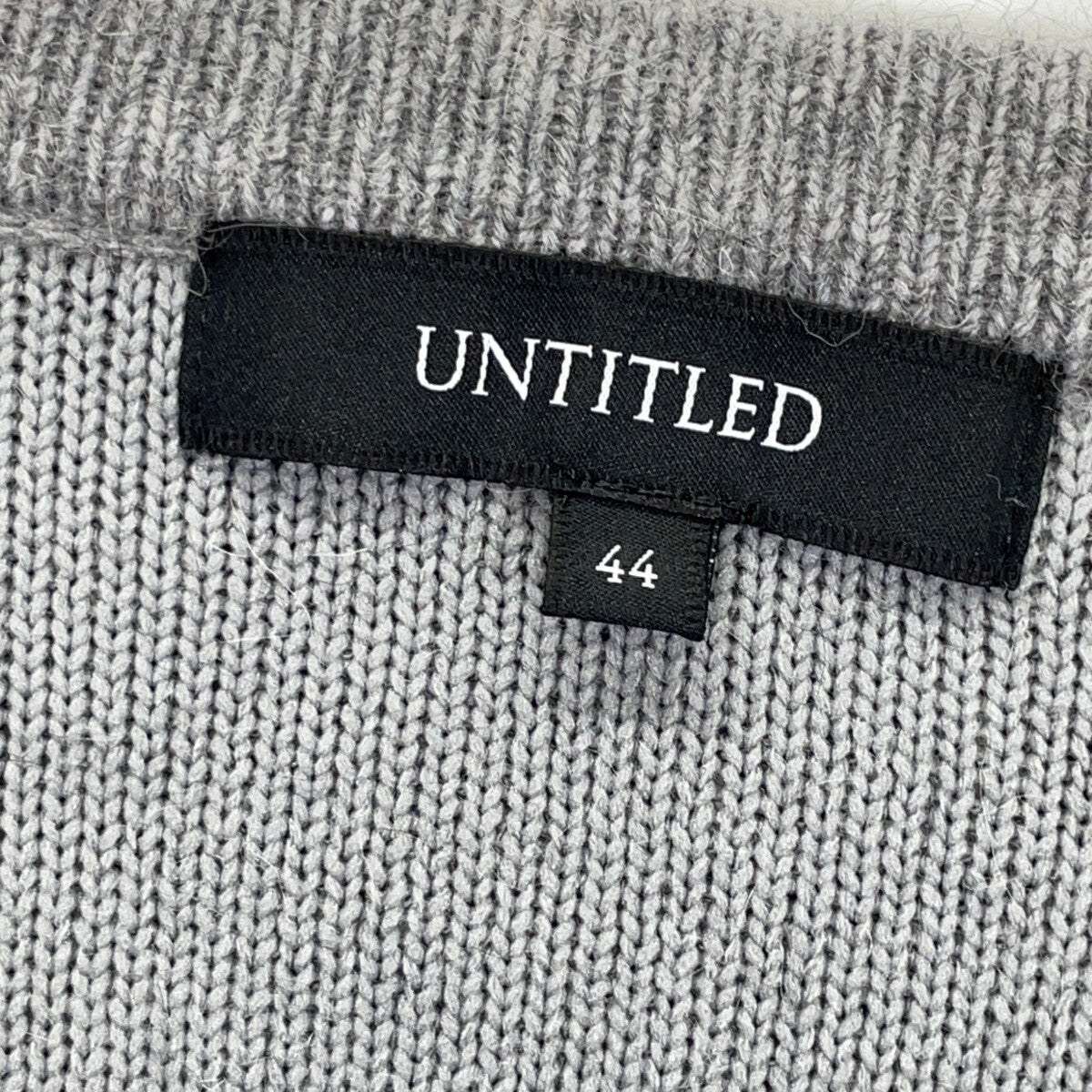 UNTITLED アンタイトル 153-34555 グレー ウールニットコーディガン トップス
