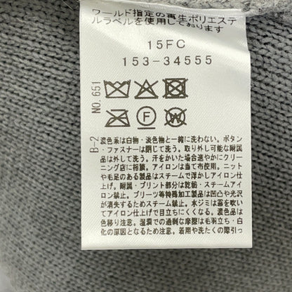 153-34555 灰色 羊毛针织开衫 上衣 44 女士