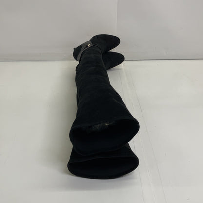 Sergio Rossi セルジオロッシ black suede thigh-high boots shoes
