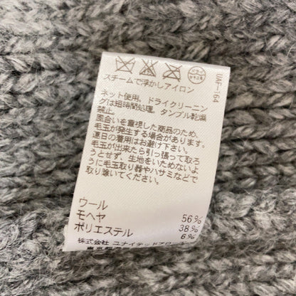 灰色 马海毛 羊毛 开衫 上衣 1 女士