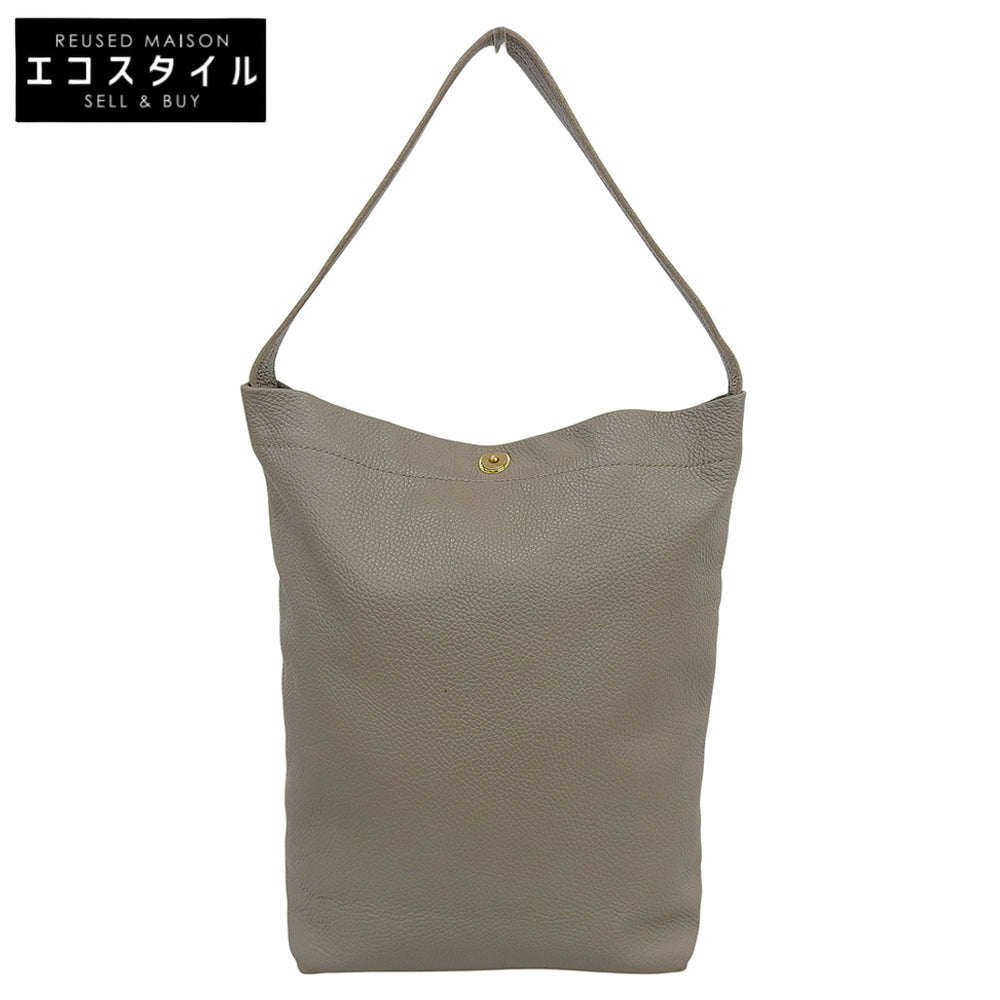 Excellent Condition, Shrunken Leather Shoulder Bag, One Shoulder, Women's, Beige Shoulder Bag, Women's