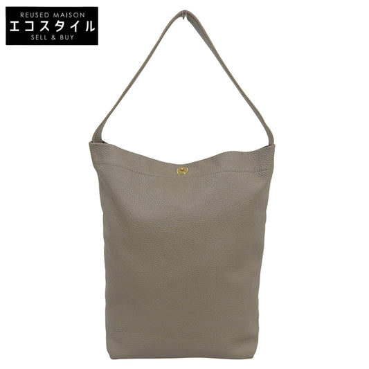 Excellent Condition, Shrunken Leather Shoulder Bag, One Shoulder, Women's, Beige Shoulder Bag, Women's