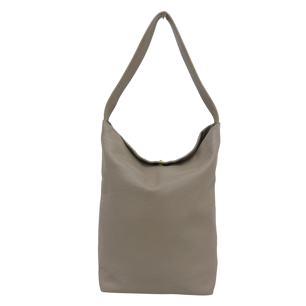 Excellent Condition, Shrunken Leather Shoulder Bag, One Shoulder, Women's, Beige Shoulder Bag, Women's
