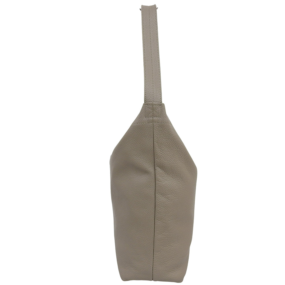 MARINEDAY マリンデイ 美品 シュリンクレザー ショルダーバッグ ワンショルダー レディース ベージュ ショルダーバッグ