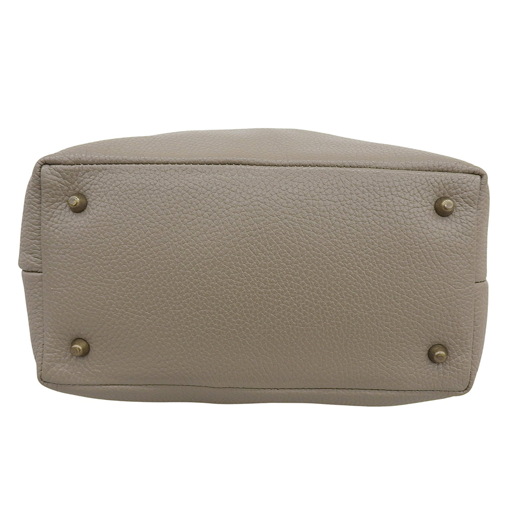 Excellent Condition, Shrunken Leather Shoulder Bag, One Shoulder, Women's, Beige Shoulder Bag, Women's